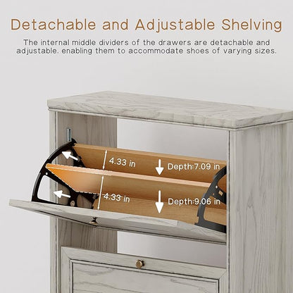 Chogori 3-Tier Shoe Cabinet – Solid Wood Entryway Shoe Storage Organizer - Image 6