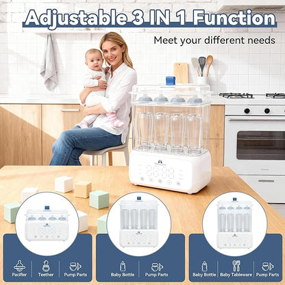 Mammy Bunny 3-in-1 Baby Bottle Sterilizer and Dryer – 6 Smart Modes - Image 4