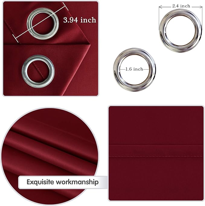 DWCN Blackout Curtains for Bedroom, Short Curtains for Small Window, Thermal - Image 6