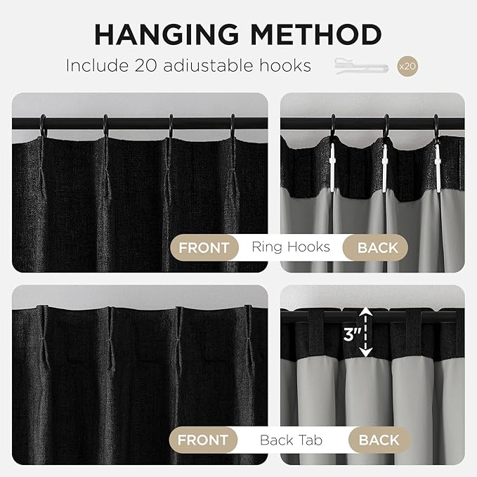 Joydeco Pinch Pleated Curtains - Image 4
