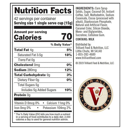Victor Allen's Coffee Sweet and Salty Caramel Flavored Cappuccino, Single Serve - Image 2