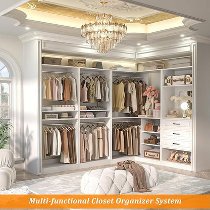 Unikito Closet System with Drawers，86” Modular Corner Closet Organizer System - Image 2