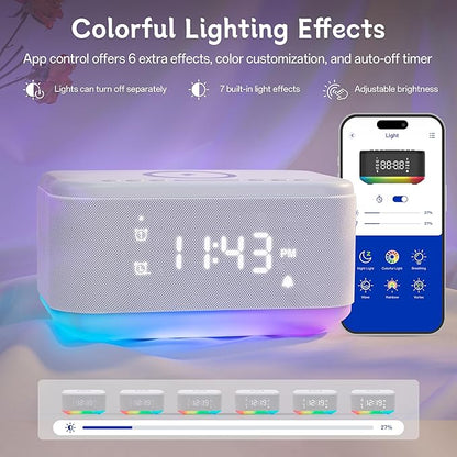 Bluetooth Alarm Clock Radio Bedroom, Digital Dual Alarm Clock Bedroom - Image 6