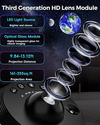 Galaxy Projector for Bedroom, 13 in 1 Home Planetarium Star Constellation - Image 3