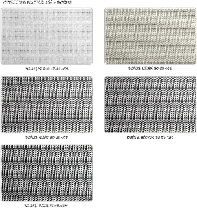 HILADUO Customized Solar Screen Roller Shade Blinds - Image 3