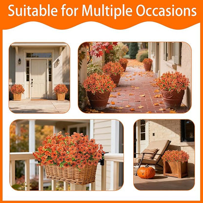 12 Bundles Artificial Flowers for Spring Summer Outdoor Decoration Fake Flowers - Image 8