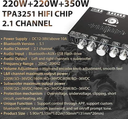 S350HS TPA3251 Bluetooth Power Amplifier Board - Image 3