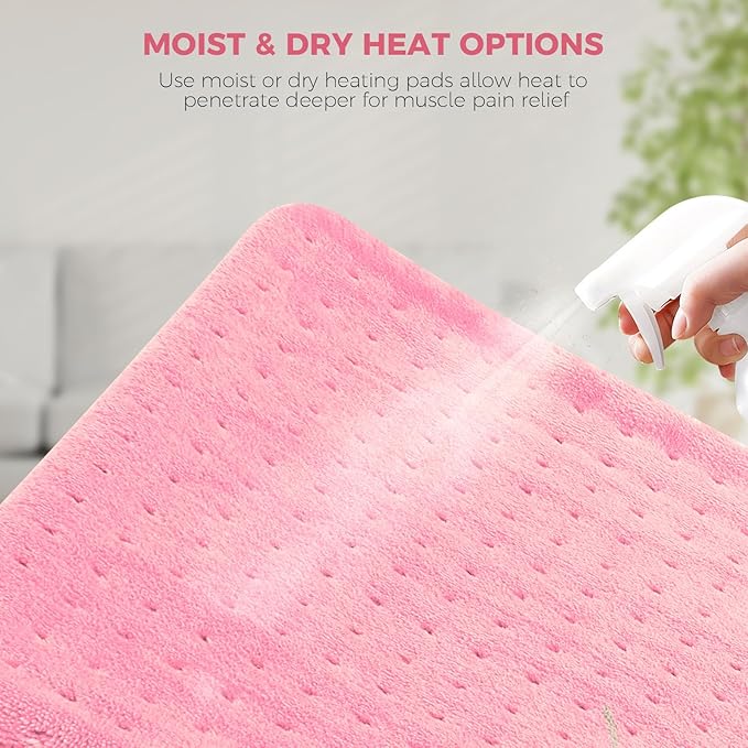 NOWWISH Heating Pad for Back Pain Relief & Period Cramps, 33x17 Inch Moist Heat - Image 2