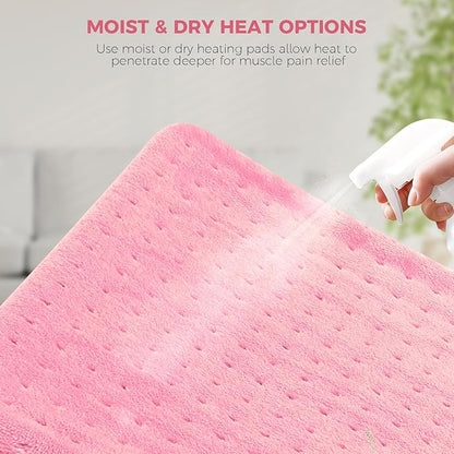 NOWWISH Heating Pad for Back Pain Relief & Period Cramps, 33x17 Inch Moist Heat - Image 2