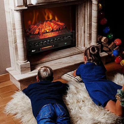 TURBRO Eternal Flame 26 in. WiFi Infrared Quartz Electric Fireplace Log Heater - Image 7