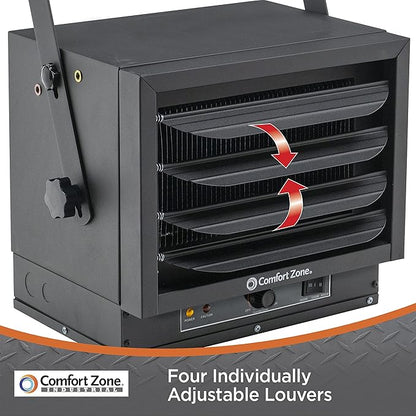 Comfort Zone Hard-Wired Ceiling Mount Garage Electric Space Heater, Fan-Forced - Image 4