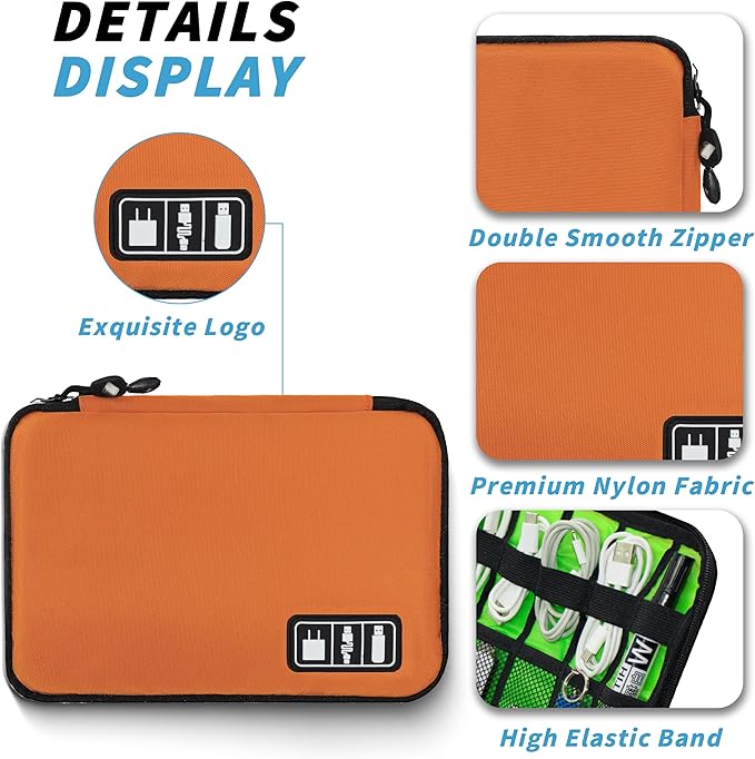 Electronics Organizer, Travel Cord Organizer Pouch, Portable Cable Organizer - Image 2
