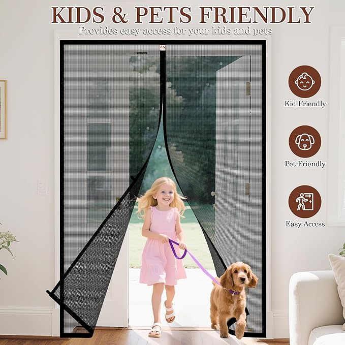 Yotache Magnetic Screen Door Fits Door Size 58 x 94, Screen Size 60" x 95" - Image 7