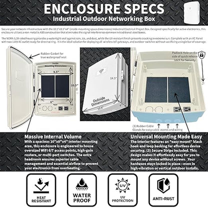 Waterproof Indoor Outdoor Weatherproof Nema Enclosure Cabinet Junction Box - Image 3