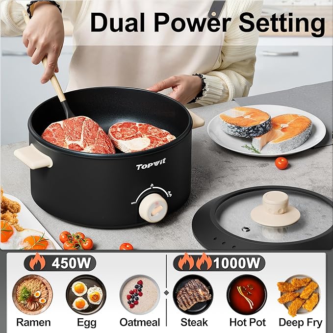 TOPWIT Hot Pot Electric, 4L Electric Pot - Image 4