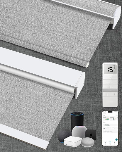 Kincmo Motorized Blinds with Remote, 100% Blackout Motorized Roller Shades Work by KincmoBlinds
