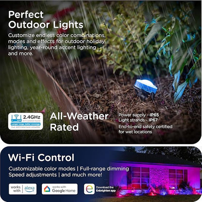Enbrighten Vibe Eternity Garden Lights, 12 RGBWIC LEDs, Waterproof, Outdoor - Image 4
