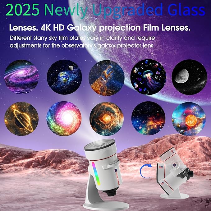 Star Projector, Galaxy Projector Upgraded Clear Lens, 10 Realistic Planetarium - Image 2