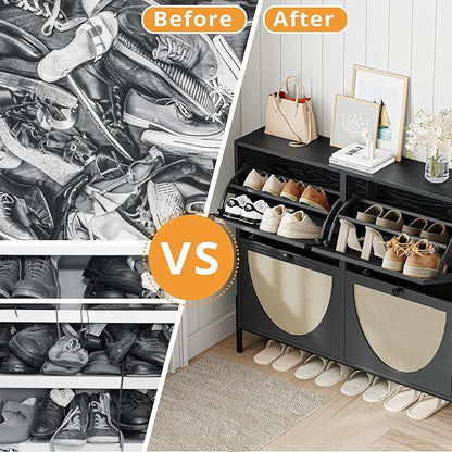 IRONCK Rattan Shoe Cabinet Storage - Image 7