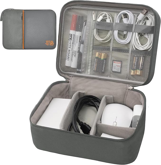 Electronics Organizer, Travel Cord Organizer Pouch, Portable Cable Organizer by Miavers