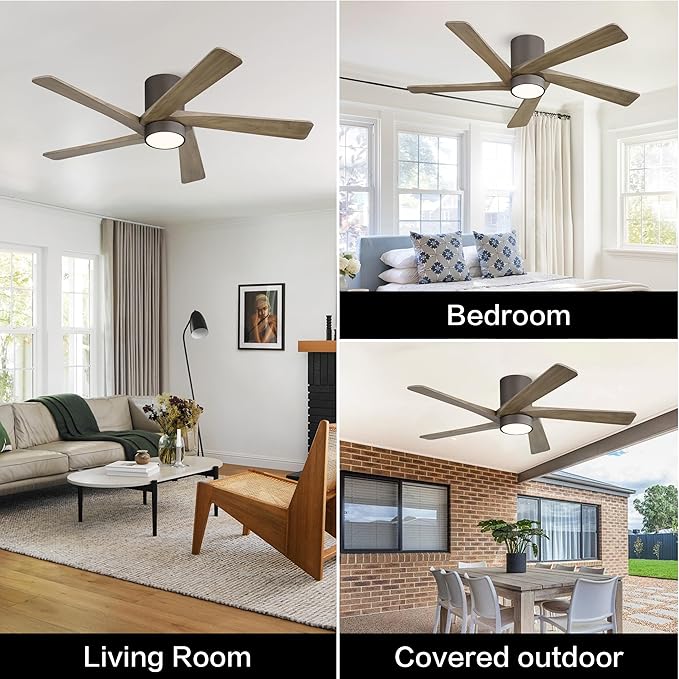 WINGBO 48 Inch Flush Mount DC Ceiling Fan - Image 8