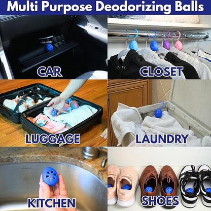 Air Jungles Shoe Deodorizer Balls 6 Ct, Ocean Scent, Odor Remover Balls - Image 7