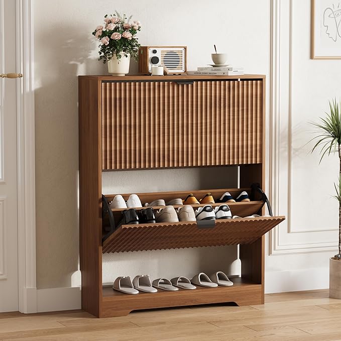 Shoe Cabinet Storage for Entryway by HUANLEGO