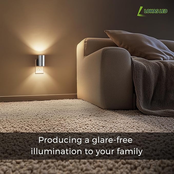 L LOHAS LED Night Light, Night Lights Plug into Wall, Smooth Silver Glossy - Image 6