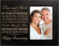 Personalized 45th Year Wedding Anniversary Frame Gift for Couple 45th for Her 45th Wedding for Him Frame Holds 1 4x6 Photo 8" H X 10" W (Black)