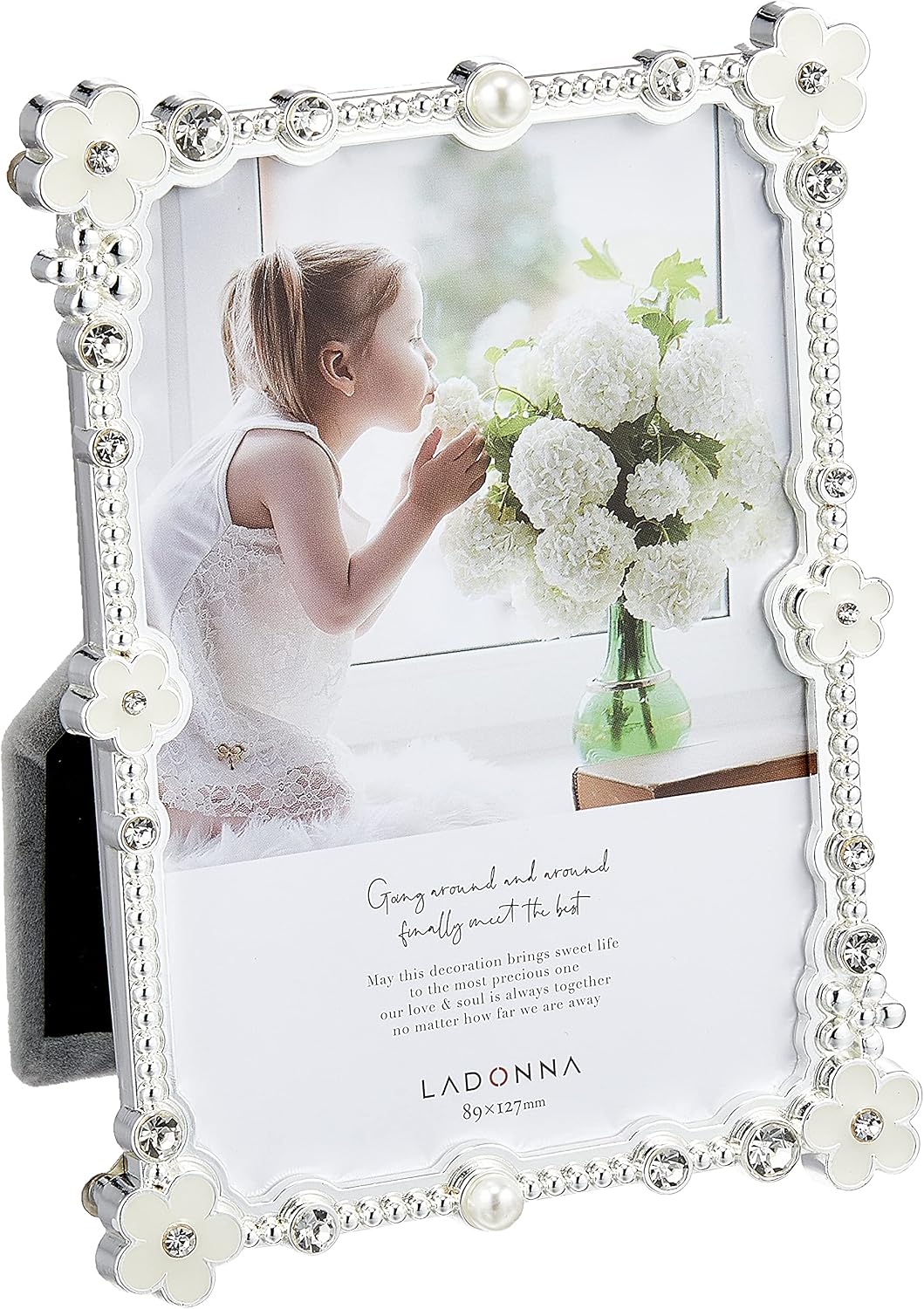 LADONNA BJ35-L-WH Photo Frame, Bridal, Large, 087884, White
