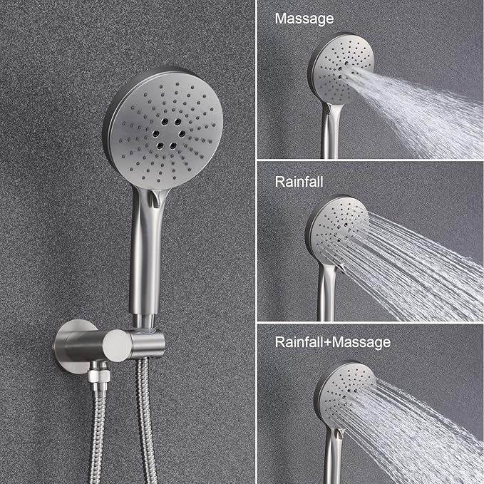 Iriber Shower System Wall Mounted Shower Faucet Mixer Set - Image 4