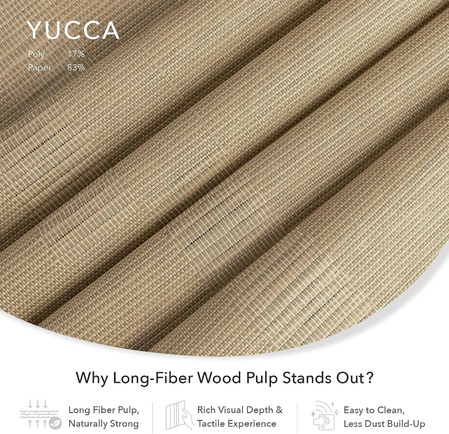 Panel Blinds Semi-Sheer 45.8"-86" x 96", Yucca | Semi-Sheer Panel Track Blinds for Room Dividers, Sliding Glass and Closet Doors with Adjustable Track, Trimmable to 96"
