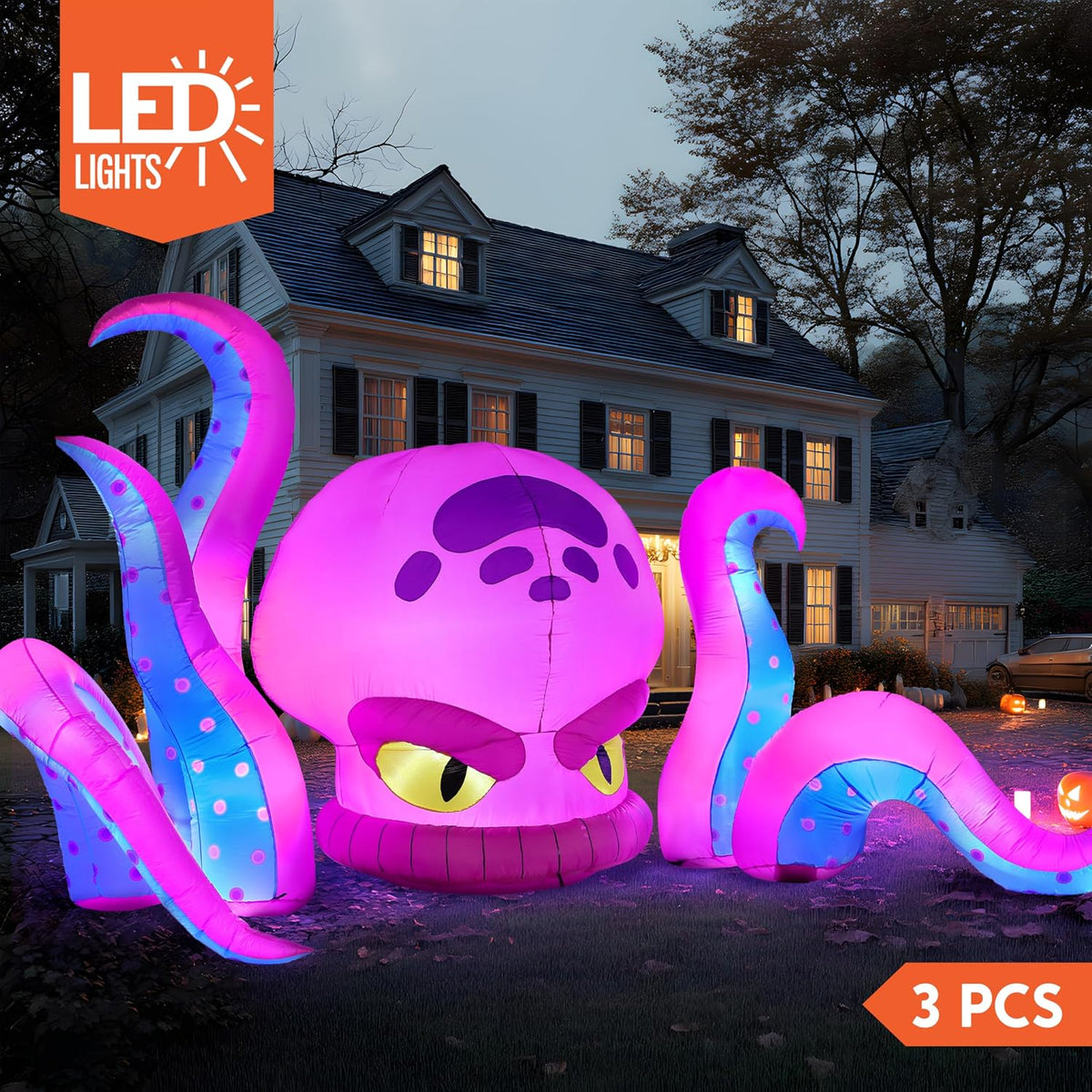 JOYIN 10FT Long Halloween Inflatable Octopus Decoration Octopus with Tentacle...