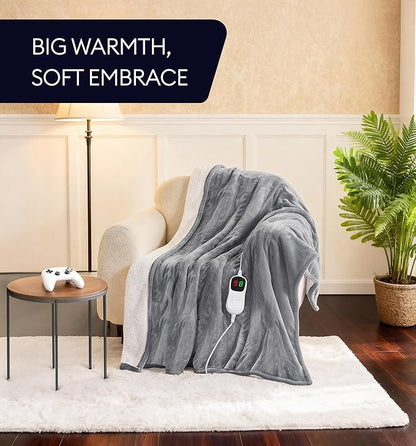 Heated Blanket Electric Throw 50"x60" – Safe Electric Heating Blanket - Image 3
