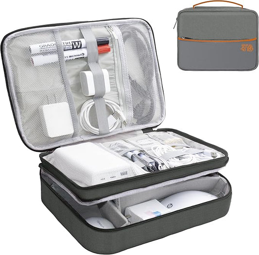 Electronics Organizer, Travel Cord Organizer Pouch, Portable Cable Organizer by Miavers