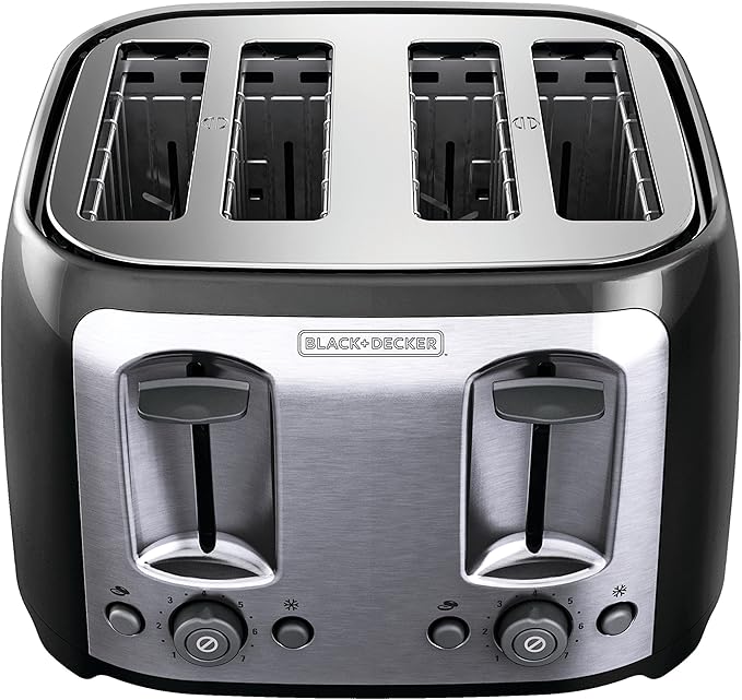 BLACK+DECKER 4-Slice Toaster, Extra Wide Slots, 7 Shade Settings, 1400 Watts - Image 7