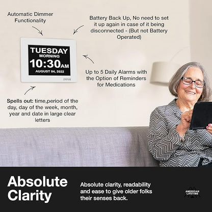 American Lifetime 【New 2025】 Dementia Digital Clock - Image 2