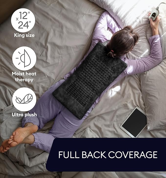 GENIANI Electric Heating Pad for Back Pain & Cramps Relief, Electric Throw - Image 8