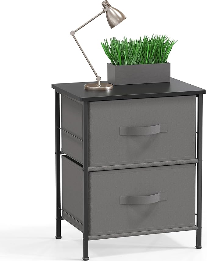 SIMPLE HOUSEWARE 2 Tier Night Stands Dresser - Image 9