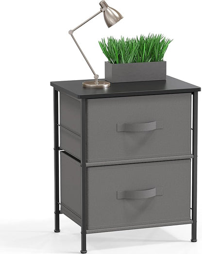 SIMPLE HOUSEWARE 2 Tier Night Stands Dresser - Image 9
