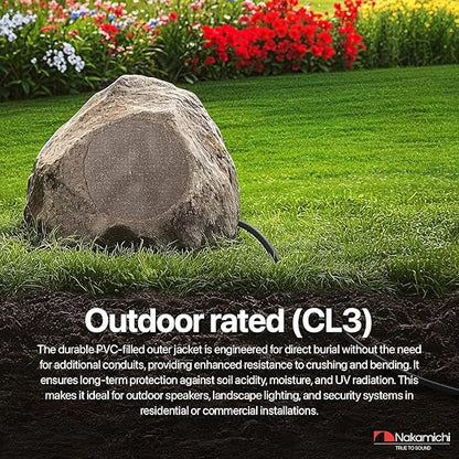 Nakamichi 12/2 in-Wall & Direct Burial Oxygen-Free Copper 2-Conductor Speaker - Image 6