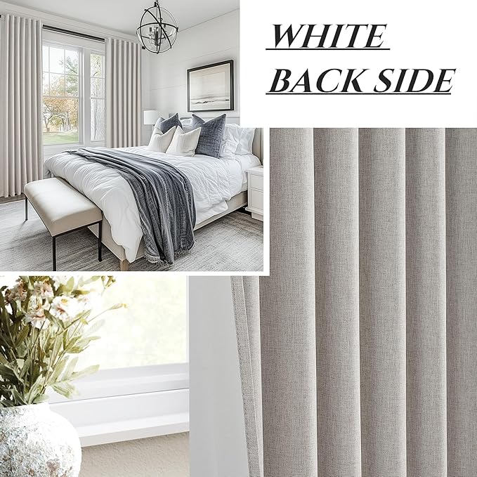 Natural Melange Short Small Window Room Darkening Curtains 54 Inches Long - Image 6
