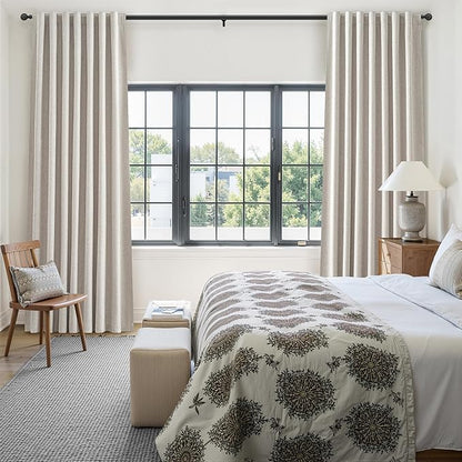 Black Out 96 Inch Long Boho Curtains 2 Panel Set, Farmhouse Curtains - Image 7