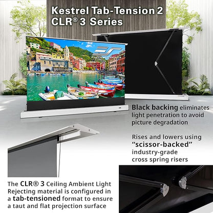 Elite Screens Kestrel Tab-Tension 2 CLR3, Ultra-Short Throw Ceiling Ambient - Image 5