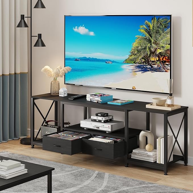 GYIIYUO TV Stand with Fabric Drawers - Image 5