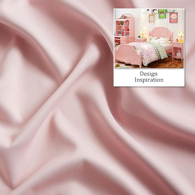 DUALIFE Baby Pink Curtain Panels - Image 4