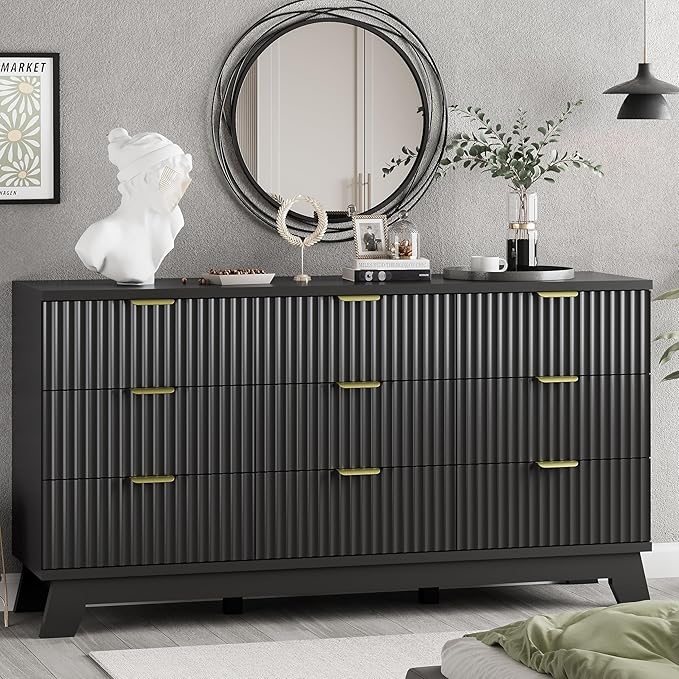Xixini Fluted Dresser for Bedroom by Xixini