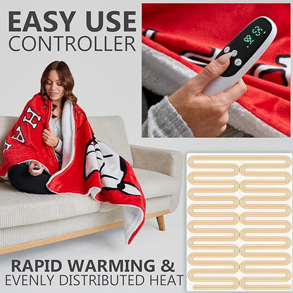 Peanuts Snoopy Heated Blanket Electric, Queen Size Luxurious Fleece Blanket - Image 3