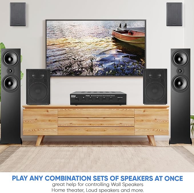 Pyle Home Premium New and Improved 6 Zone Channel Speaker Switch Selector - Image 3
