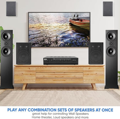 Pyle Home Premium New and Improved 6 Zone Channel Speaker Switch Selector - Image 3